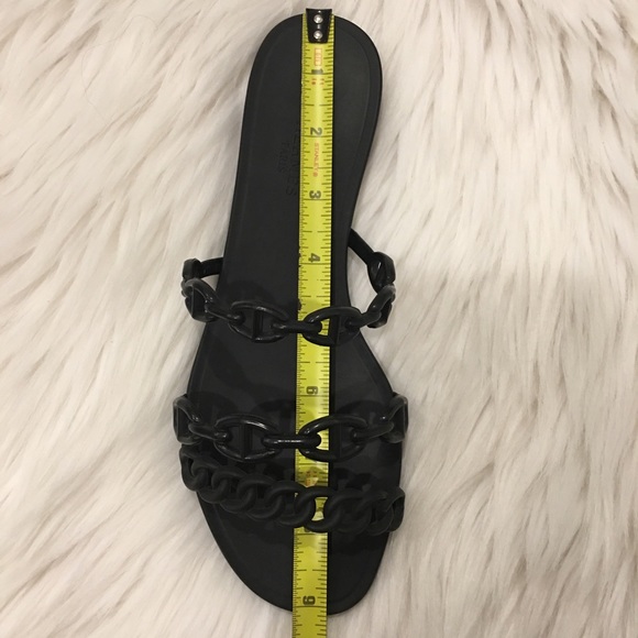 ❌SOLD❌Hermes black Jelly Chain Rubber sandals - Picture 6 of 6